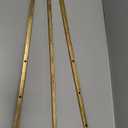 Deco 79 Metal Scroll Large Free Standing Adjustable Display Stand Easel with Chain Support, 22" x 21" x 46", Gold