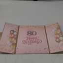 Tnvee 80TH Birthday Party Guest Book Birthday Decorations for Women, Large 19" x 12.2" Rose Gold Signature Signature Card Board Party Supplies Gifts for 80 Years Old Mom Grandma