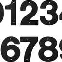 HASWARE Floating House Number Sign for Home - 5 Inch Modern Numerous Easy DIY Installation for Post Street (Black, 4)