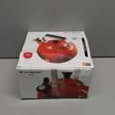 Le Creuset Enamel On Steel Whistling Tea Kettle with Metal Finishes, 1.7 qt., Cerise