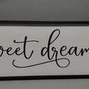 comurdyo Sweet Dreams Wall Decor Above Bed Sign 40" x 15" Master Bedroom Wooden Antique Framed Large Rustic Farmhouse Guest Room Beautiful Simple Hanging Plaque Over Bed Wall Art (Black)