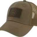 Beretta Men's Hunting Outdoor Casual Mesh Back Adjustable Tac Patch Trident Hat - One Size Fits Most, British Khaki