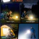 Eventek LED Camping Lantern Rechargeable, 20000mAh Portable Camping Lights up to 144 Hours & 4 Light Modes, IPX5 Waterproof Camping Essentials for Power Outages, Emergency, Tent, Gift for Men