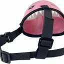 Dog Muzzle Shark Design Mesh Soft Muzzle for  Large Sized Dogs, Adjustable for No Bark, Biting, Scavenging, Licking & Chewing(Pink-L)