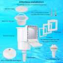 SP1091LX Above Ground Pool Skimmer, Thru-Wall Skimmer, Above Ground Pool Skimmer (with Accessories), Opening Width 6 Inches Compatible with Hayward Pool Skimmer Accessories Kit