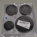 Gas Stove Burner Cap Set - 4pcs Metal Cooker Hat Replacement Kit, Burner Covers for Electric Stove, Includes 1 Large, 2 Middle, and 1 Small Cap