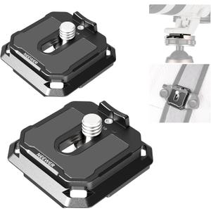 NEEWER 38mm Square Quick Release Plate 4 Pack, Anti Off Arca Type QR Camera Mount Plate Compatible with Peak Design Capture V3 Camera Clip Shoulder Strap Tripod Head, 17.6lb/8kg Max Load, QPR-5