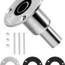 OCEANBROAD Stainless Steel 316 Thru Hull Exhaust Skin, Fitting 24mm Hose Pipe Marine Exhaust Port for Webasto, Planar, Eberspacher, Chinese Diesel Parking heaters, Straight with Bolts and Nuts