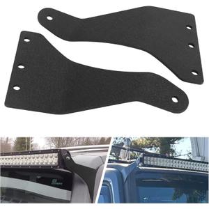 50 Inch Upper Windshield Light Bar Brackets Curved Led Light Bar Mounting Brackets Compatible with 2006-2010 Hummer H3-1 Pair of Black