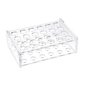 uxcell Test Tube Rack Holder Lab Stand Acrylic 24-Well Clear for 12mm 13mm 14mm OD