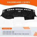 Dashboard Cover Dash Mat Fit for 2024-2019 Do-dge Ram 1500 2500 3500 (Without HUD Models),Car Dash Board Mat Anti-Glare Carpet,Non-Slip Pad Sunshield Protector (Flannel)