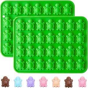 Mini Turtle Silicone Molds, 28 Cavities Sea Turtle Animal Molds for Chocolate, Candy, Gummy, Jello | 3D Tortoise Making Mold for Desserts, Cake Decoration | Each Capacity 2ml