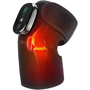 MOAJAZA Knee Massager with Heat and Vibration, Heating Pad for Knee Shoulder Elbow, Heated Knee Brace for Arthritis with Massage