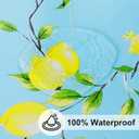 misaya Rectangle Vinyl Tablecloth, Fitted Table Cover, 100% Waterproof, Elastic Edge, Flannel Backing, Plastic Tablecloth Fit Folding Tables for Picnic, Camping, Outdoor (Lemon, 36x96 inch)