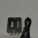 GANA AV to HDMI Adapter, 1080P Mini RCA Composite CVBS AV to HDMI Video Audio Converter Adapter Supporting PAL/NTSC with USB Charge Cable for PC Laptop Xbox PS4 PS3 TV STB VHS VCR Camera DVD (Black)