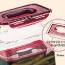 LockandLock Press Plate Leakproof Airtight Pickle Kimchi Container 4.5L / 152oz BPA Free One Handle Clear Body Maintain Fresher Taste