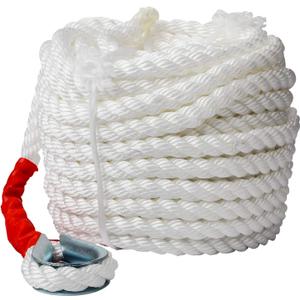 B4B BANG 4 BUCK 3/4" x100' Anchor Rope, Polypropylene Docking Dockline Boat/Sailboat/Mooring/Pull Lines with Thimble, 12592LB Breaking Strain