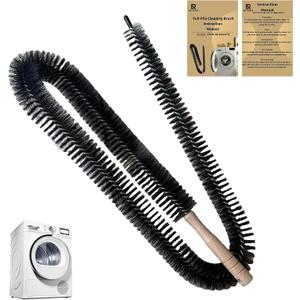 Full-Bristle Dryer Vent Cleaner Brush, Dryer Lint Brush and Lint Removal Tool for Trap and Duct, 49.21 Inches Flexible for Deep Cleaning to Remove Pet Hair & Lint and Improve Efficiency