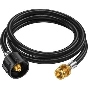 6 Feet Propane Hose Adapter 1lb to 20lbPropane Adapter 20lb to 1lb Converter, Propane Tank Adapter Hose 20 lb to 1 lb for Weber Q Grill/Coleman Stove/Blackstone Griddle/Buddy Heater