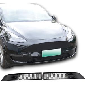 Front Grill Mesh for Tesla Model Y 2024 2023 2022 2021 Grille Grid Inserts Front Air Inlet Vent Grille Cover Compatible with Tesla Model Y Accessories(Black)