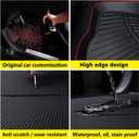 Floor Mats for 2025 2026 Nissan Armada/Infiniti QX80 8 Seats (Not Fit 7 Seats) Trunk Mat & Backrest Mat TPE All Weather Protection Car Floor Liners with Cargo Liner Accessories-Black