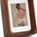 Wooden Picture Frames, 2.5x3.5 Small Polaroid Picture Frame Matted to 2x3 with Plexiglass, Walnut Solid Natural Wood Tiny Photo Frame, For TableTop and Wall Mounting