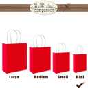 Bakepacker 100 Pcs Red Mini Paper Gift Bags with Handles 6"x4.5"x2.5" Party Favor Bags Multiple Uses (Mini size)