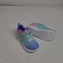 Skechers Girl's Flicker Flash-Ombre Dreamer Sneaker, Aqua/ Multi (Size: 4 Big Kid) 