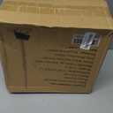 NACENA Broom and Dustpan Set, 52-in Long Adjustable Handle Broom Dustpan Combo with Dustpan Teeth to Automatically Clean Hair Suitable for Home Kitchen Office Hall FloorBlack&Red (1 Pack)