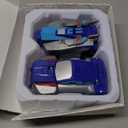 Aimery Collision Transforming Dinosaur Car Toy, 2 Magnetic Cars Convert into Dinosaur Toys,Dino Robot Toy,Kids Toys, Party Birthday for Kids (Colorful Blue)