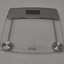 Taylor Digital Scales for Body Weight, Extra Highly Accurate 440 LB Capacity, Unique Blue LCD, Stainless Steel Accents GlassPlatform, 12.4 x 12.4 Inches, Clear
