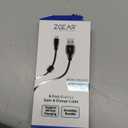6 Foot Braided Nylon Micro Black Chrome USB Charge/Sync Cable