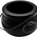 Amazon.com | 8" Plastic Black Cauldron Kettle Halloween Candy Bowl, Large Witch Cauldron Pot Bucket for Halloween Decorations Trick or Treat Party Supplies: Candy Servers