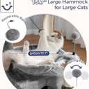 Cat Tree 32 Inches Small Cat Tower with Large Hammock Dia 15.7,Self Groomer, Fully Scratching Post, Removable Top Bed and Wide Hideway Condo for Indoor Cats-Gray