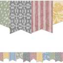 Teacher Created Resources Classroom Cottage Pennants Die-Cut Border Trim (TCR7183)