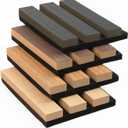 4-Pack 4.7" x 5.9" Wood Slat Wall Panel, Soundproof Wooden Paneling for Interior Wall Decor, Wood Slat Acoustic Panels for Wall- 4 Colors Samples Pack