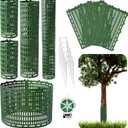 10pcs Tree Trunk Protector, Tree Guards Trunk Protector with Twist Ties, Resizable for Various Size Trees or Plants, Preventing Tree Bark Damage from Pruners, Mowers, and Rodents