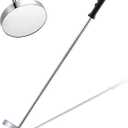 Rechabite 35 LB Magnetic Sweeper Telescoping Pick-up Tool, Upgraded Pole Magnet Stick, Pickup Nails, Screws, and Metal, Screws Parts Finder, Black Handle