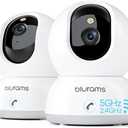 blurams 5G Indoor Camera, 2K Cameras for Home Security, 360 PTZ Pet Camera with Phone App, One-Touch Call, Color/IR Night Vision, Dual-Band Wi-Fi6, Motion Tracking, Works with Alexa(2Pack)