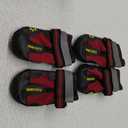 QUMY Dog Shoes for Large Dogs, Medium Dog Boots & Paw Protectors for Winter Snowy Day, Summer Hot Pavement, Water-Resistant in Rainy Weather, Outdoor Walking, Indoor Hardfloors Skid-Resistant Sole (Size 4: 2.2''x2.6''(W*L) (Pack of 4))