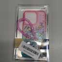 NGB Designed for iPhone 15 Pro Case, Pink/Aqua | Glitter Liquid Sparkle Cute Cover for Women Girls Kids | with Tempered Glass Screen Protector & Ring Holder & Wrist Strap