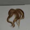 Hairro Human Hair Toppers For Women Wispy Thin Short Wiglet Hairpieces Natural No Bang Middle Part Side Bangs Hair Clip 14.5g #4P27 Medium Brown Mix Dark Blonde