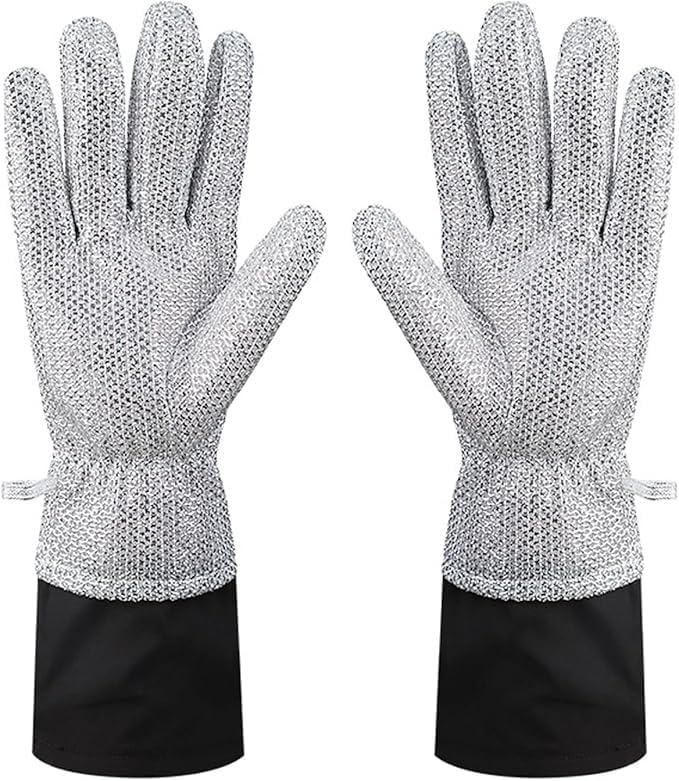 scrubbing glovesMultipurpose Non-Scratch Scrubbing Waterproof Anti-Hot & Oil-Resistance Kitchen Cleaning Gloves