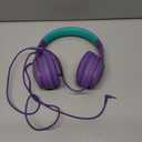 RORSOU R10 Over-Ear Headphones with Microphone, Lightweight Folding Stereo Bass Headset with 1.5M No-Tangle Cord, Portable Wired Headphones for Smartphone Tablet Computer MP3 / 4 (Purple)