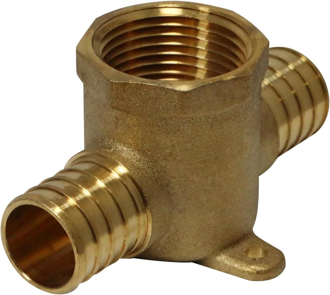 XFITTING Barb Crimp Pex 1 inch x 1 inch x 1 inch Female NPT Tee, Pex Female NPT Tee, 26-2-7=2XX, 2 Pieces