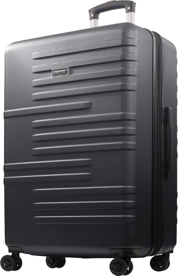 American Dreamliner 30 Inch Rolling Luggage, Hardshell Suitcase with Spinner Wheels, Black 