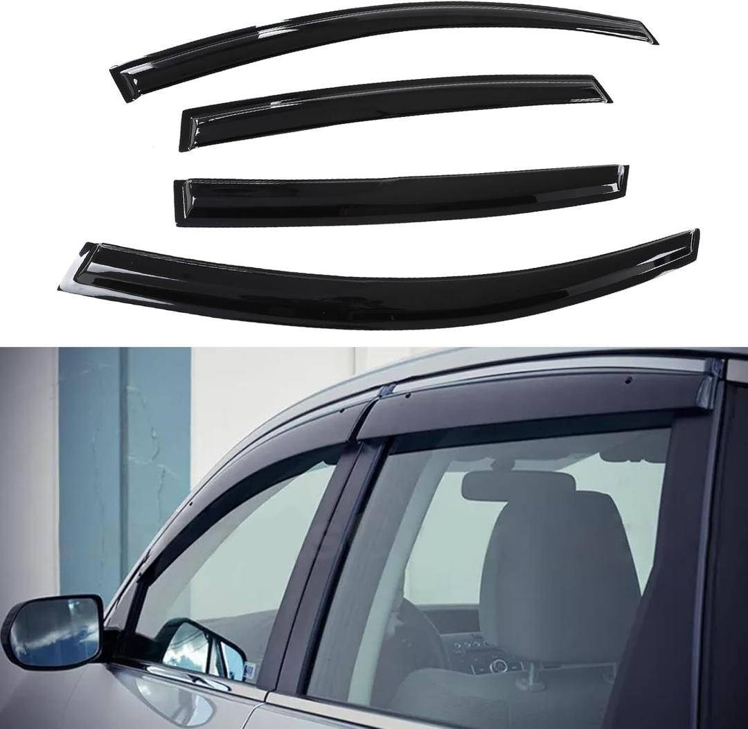 Rain Guards Side Window Visor Vent Outside Mount, Fits for Honda CRV CR-V 2012 2013 2014 2015 2016 Easy Installation4PCS