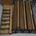 SpaceAid Spice Rack Organizer with 28 Spice Jars, 386 Spice Labels, Chalk Marker and Funnel Set for Cabinet, Countertop, Pantry, Cupboard or Door & Wall Mount - 28 Jars, 13.4" W  10.8" H, Black