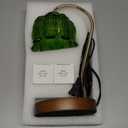 Green Candle Warmer Lamp with Timer, Christmas Gifts, Dimmable Flower Candle Lamp Warmer, Vintage Birthday Gifts for Women, Mom, Female Friend, Aromatic Candle Light for Yankee Candles