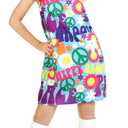 Fun Shack Groovy Hippie Costume for Women - 70s and 60s Dress (Small)